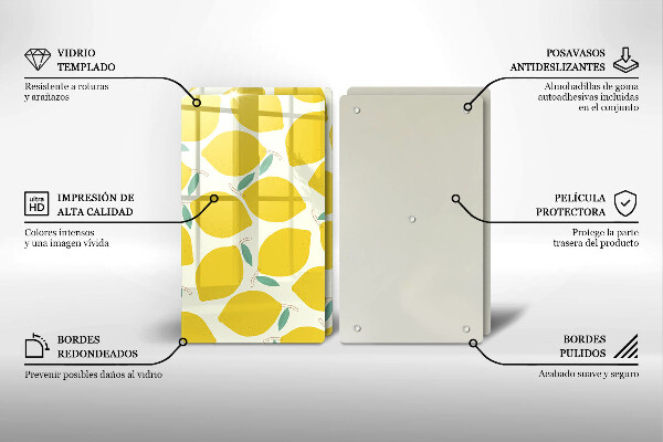 Spisskyddsplatta Tecknade citroner