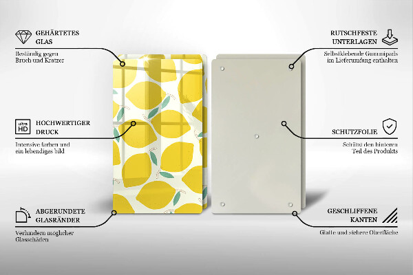 Spisskyddsplatta Tecknade citroner