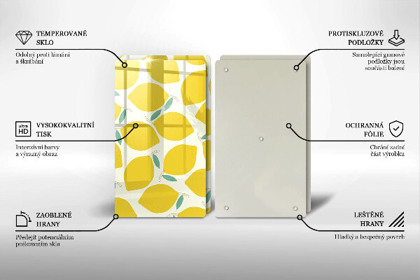 Spisskyddsplatta Tecknade citroner