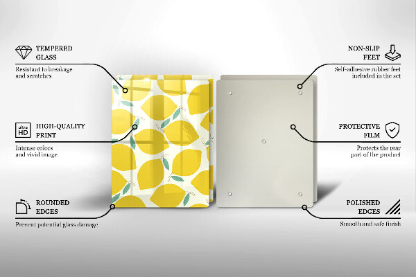 Spisskyddsplatta Tecknade citroner