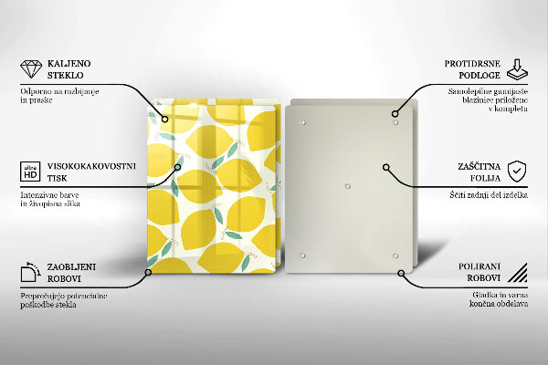 Spisskyddsplatta Tecknade citroner