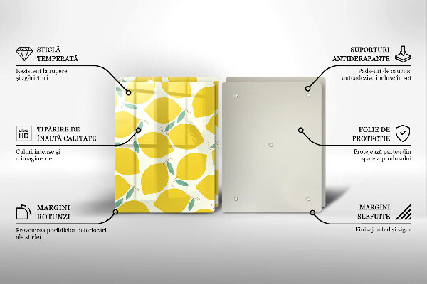 Spisskyddsplatta Tecknade citroner