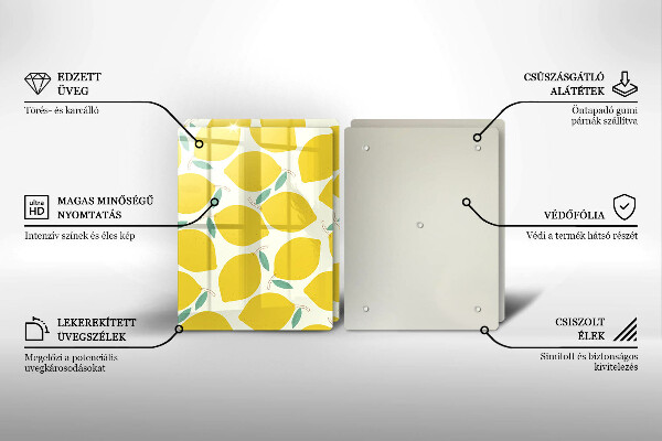 Spisskyddsplatta Tecknade citroner