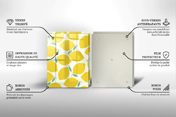 Spisskyddsplatta Tecknade citroner