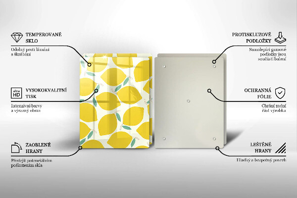 Spisskyddsplatta Tecknade citroner