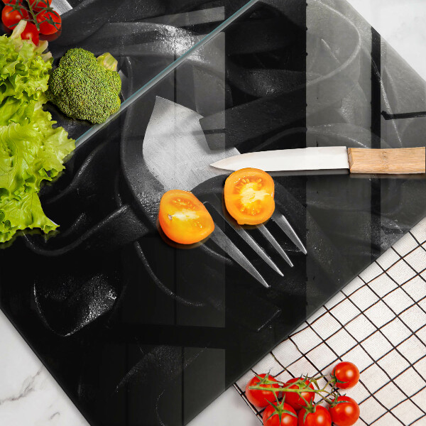 Spisskyddsplatta Svart Tagliatelle Pasta