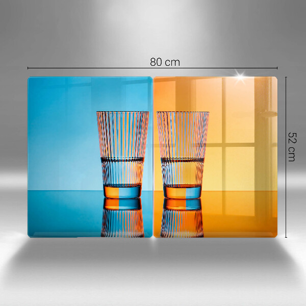 Spisskyddsplatta Två glas vatten