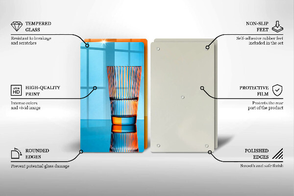 Spisskyddsplatta Två glas vatten