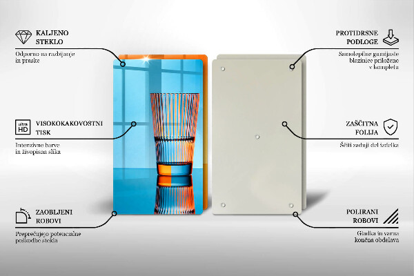 Spisskyddsplatta Två glas vatten