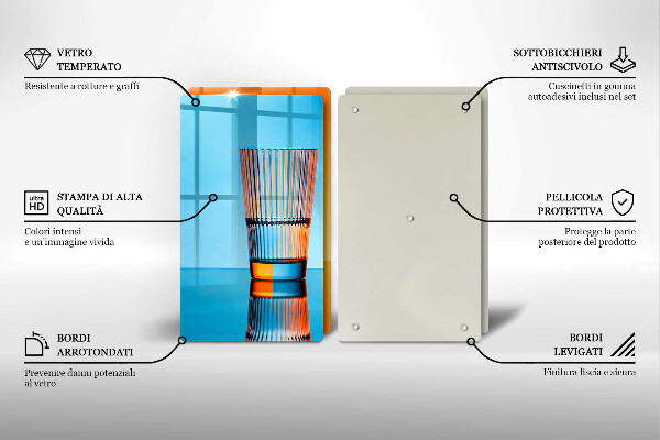 Spisskyddsplatta Två glas vatten