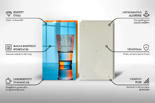 Spisskyddsplatta Två glas vatten