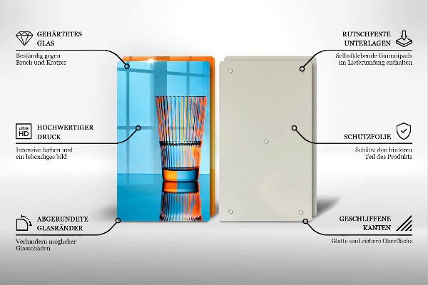 Spisskyddsplatta Två glas vatten