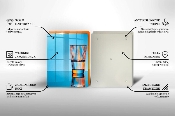 Spisskyddsplatta Två glas vatten