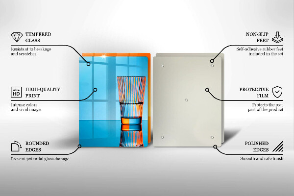 Spisskyddsplatta Två glas vatten
