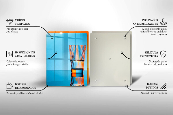 Spisskyddsplatta Två glas vatten