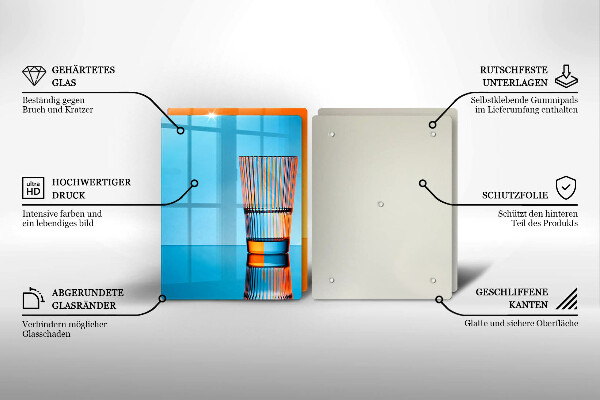 Spisskyddsplatta Två glas vatten