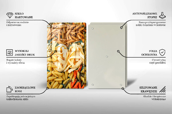 Spisskyddsplatta Olika typer av pasta