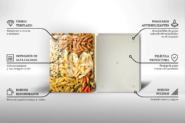 Spisskyddsplatta Olika typer av pasta