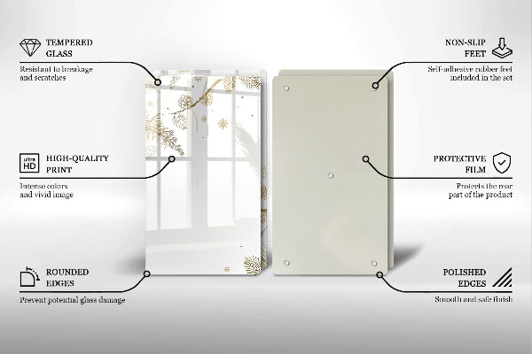 Spisskyddsplatta Vinterdekorationer