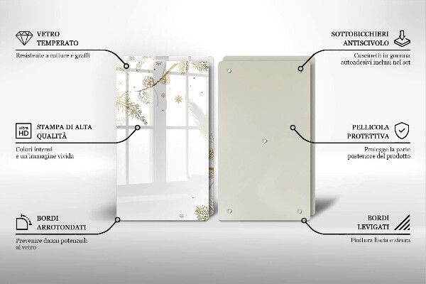 Spisskyddsplatta Vinterdekorationer