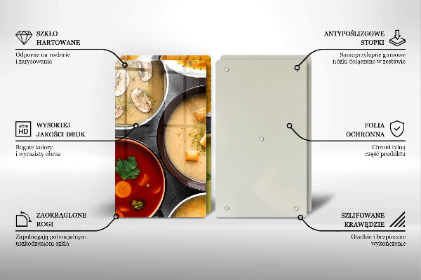 Spisskyddsplatta Färgglada soppor