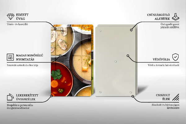 Spisskyddsplatta Färgglada soppor