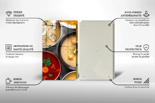 Spisskyddsplatta Färgglada soppor