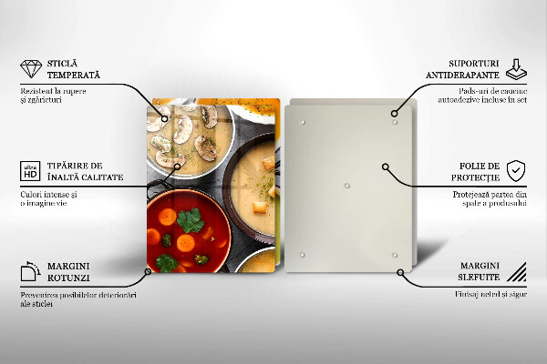Spisskyddsplatta Färgglada soppor