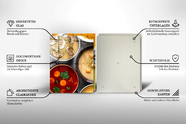 Spisskyddsplatta Färgglada soppor