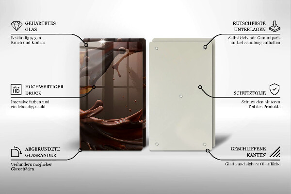 Skydd för spis Flytande choklad