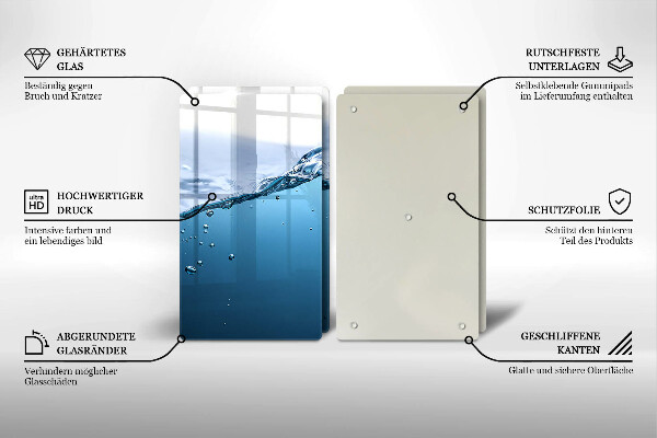 Skydd för spis Blått vatten