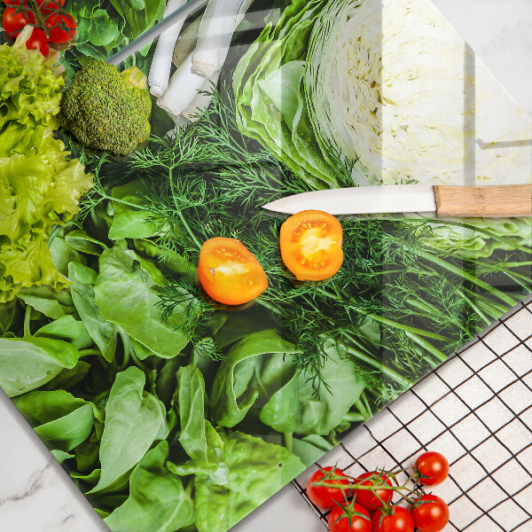 Skydd för spis Gröna grönsaker