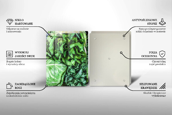 Skydd för spis Gröna grönsaker