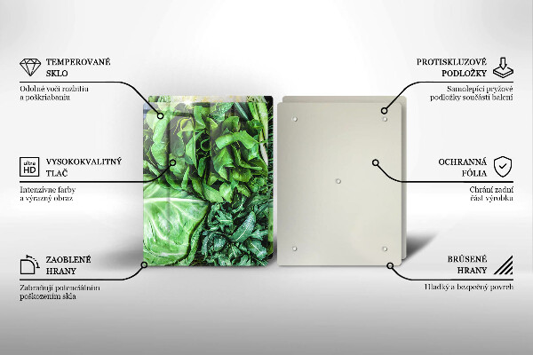 Skydd för spis Gröna grönsaker