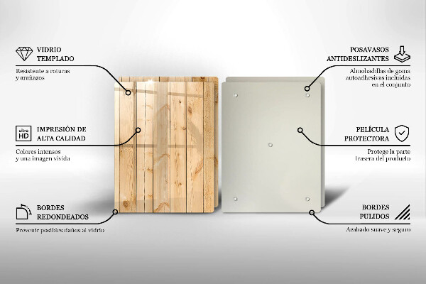 Skydd för spis Ömtåliga träskivor