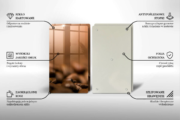 Skyddsplatta för spis Kaffebönor