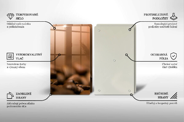 Skyddsplatta för spis Kaffebönor