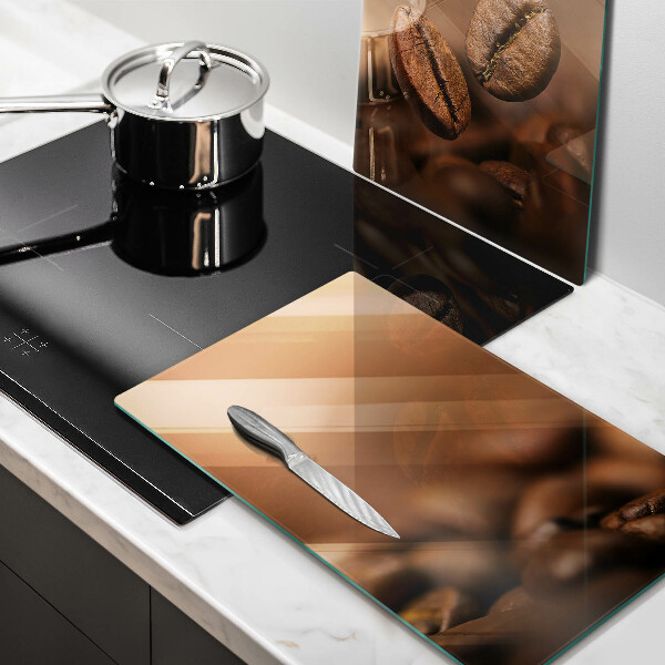 Skyddsplatta för spis Kaffebönor