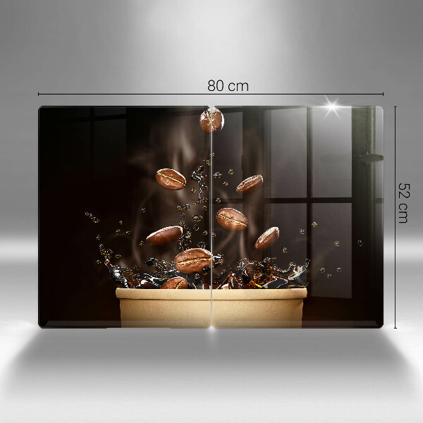 Skyddsplatta för spis Heta kaffebönor