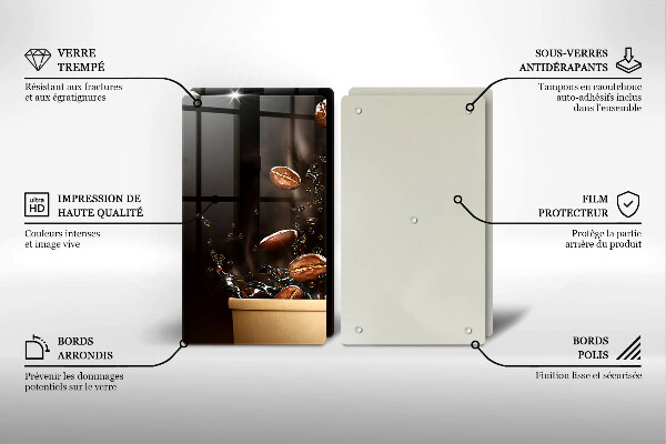 Skyddsplatta för spis Heta kaffebönor