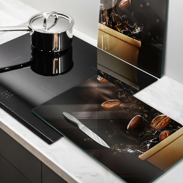 Skyddsplatta för spis Heta kaffebönor