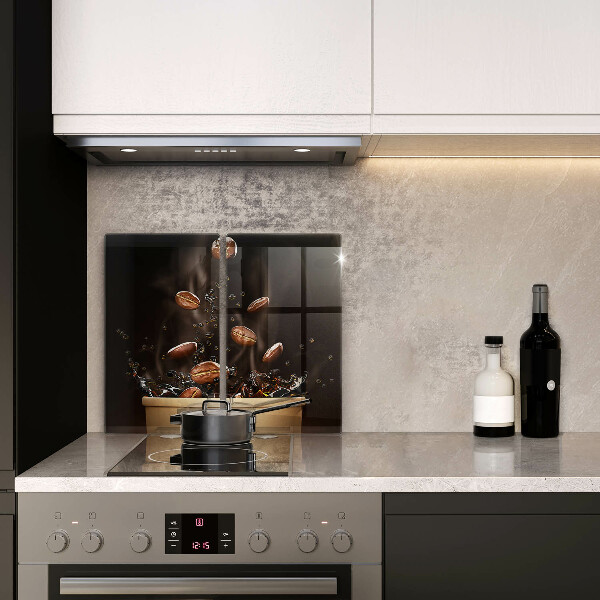 Skyddsplatta för spis Heta kaffebönor