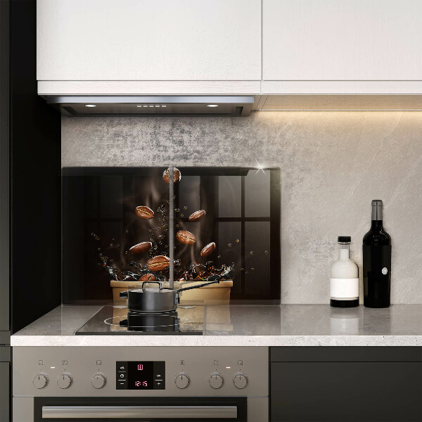 Skyddsplatta för spis Heta kaffebönor