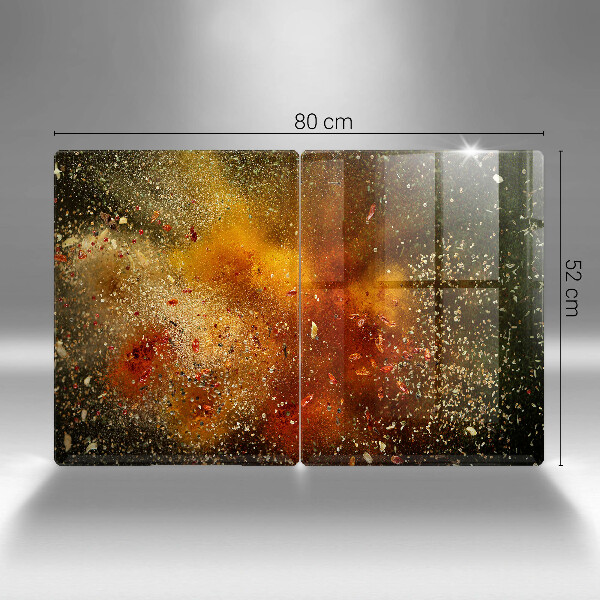 Skyddsplatta för spis Färgglada kryddor