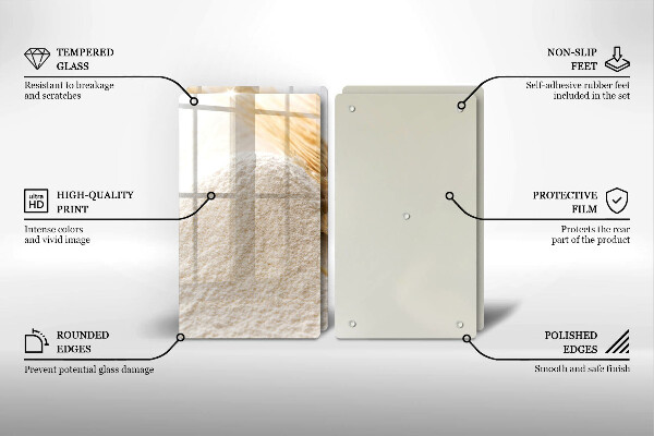 Skyddsplatta för spis Mjöl och ax av säd