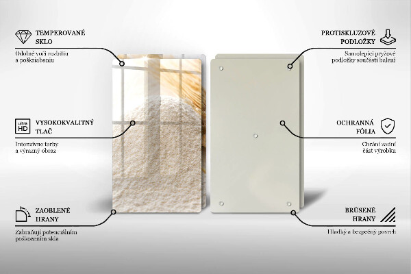 Skyddsplatta för spis Mjöl och ax av säd