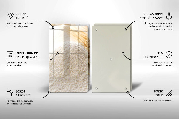 Skyddsplatta för spis Mjöl och ax av säd