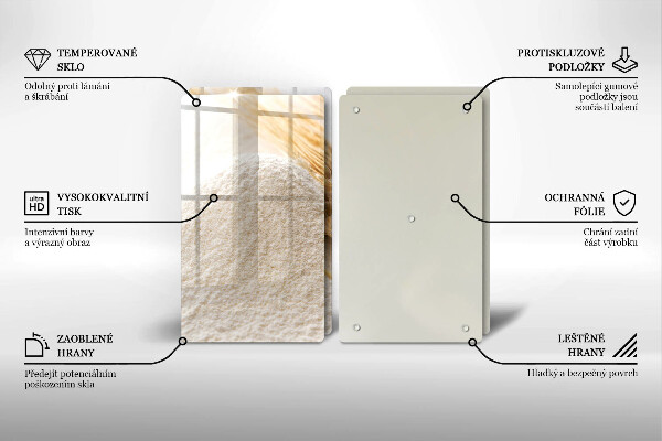 Skyddsplatta för spis Mjöl och ax av säd