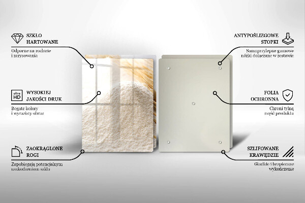 Skyddsplatta för spis Mjöl och ax av säd