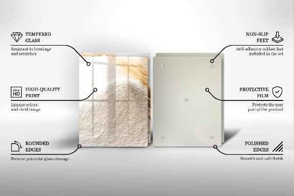 Skyddsplatta för spis Mjöl och ax av säd